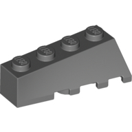 Left Brick 2X4 W/Bow/Angle - Dark Stone Grey