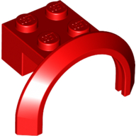 Brick 2X4X1 W. Screen - Bright Red
