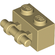 Brick 1X2 With Stick - Brick Yellow