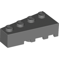 Left Brick 2X4 W/Angle - Dark Stone Grey
