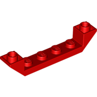 Inverted Roof Tile 6X1X1 - Bright Red