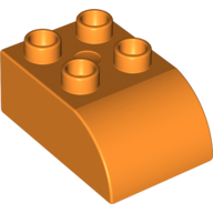 Duplo Brick, Bow 2X3X1 - Bright Orange