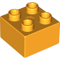 Duplo Brick 2X2 - Flame Yellowish Orange