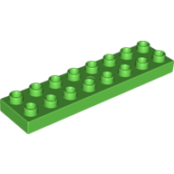 Duplo Plate 2X8X - Bright Green