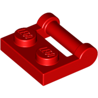 Plate 1X2 W. Stick 3.18 - Bright Red