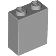 Brick 1X2X2 - Medium Stone Grey