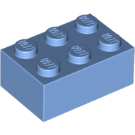Brick 2X3 - Medium Blue