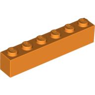 Brick 1X6 - Bright Orange