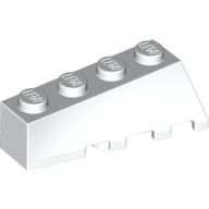 Left Brick 2X4 W/Bow/Angle - White
