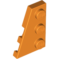 Left Plate 2X3 W/Angle - Bright Orange