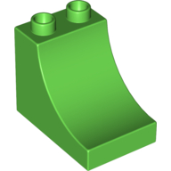 Duplo Brick, Bow 2X3X2 - Bright Green
