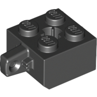 Brick 2X2 W/Stub Vertical - Black