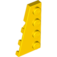 Left Plate 2X4 W/Angle - Bright Yellow