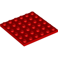 Plate 6X6 - Bright Red