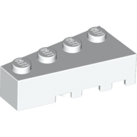 Left Brick 2X4 W/Angle - White