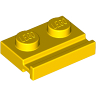 Plate 1X2 With Slide - Bright Yellow