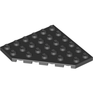 Corner Plate 6X6X45Degrees - Black