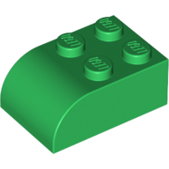 Brick 2X3 W. Arch - Dark Green