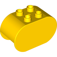 Duplo Oval 2X4X2 - Bright Yellow