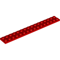 Plate 2X16 - Bright Red