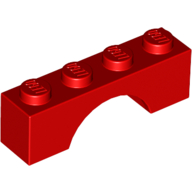 Brick W. Bow 1X4 - Bright Red