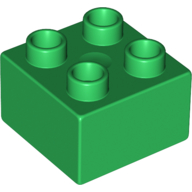 Duplo Brick 2X2 - Dark Green