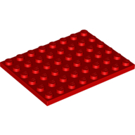 Plate 6X8 - Bright Red