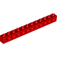 Brick 1X12, Minuscule4,9 - Bright Red