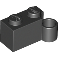 Hinge 1X2 Lower Part - Black