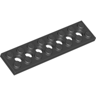 Plate 2X8 W. Holes - Black