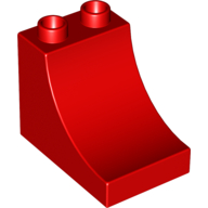 Duplo Brick, Bow 2X3X2 - Bright Red