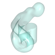 Mini Shooter, W/ 3.2 Shaft, No. 1 - Transparent Light Blue