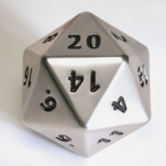 Brushed Steel Heavy Metal Giant d20