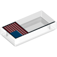 Flat Tile 1X2, No. 324 - Transparent