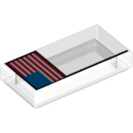 Flat Tile 1X2, No. 324 - Transparent