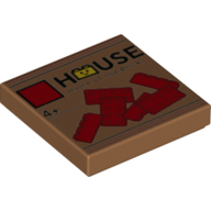 Flat Tile 2X2, No. 498 - Medium Nougat