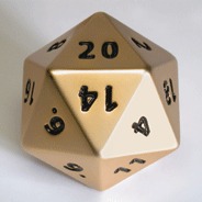 Brass Heavy Metal Giant d20