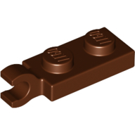 Plate 2X1 W/Holder,Vertical - Reddish Brown