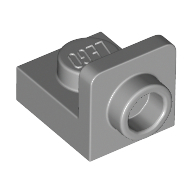 Plate 1X1, W/ 1.5 Plate 1X1, Upwards - Medium Stone Grey