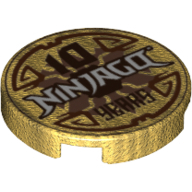 Flat Tile 2X2, Round, No. 1174 - Warm Gold