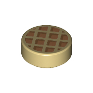 Flat Tile 1X1, Round, No. 121 - Brick Yellow