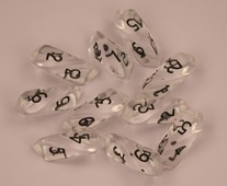 Crystal d6 10 pc set - clear