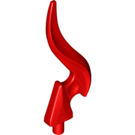 Flame Tribal W/Shaft Minuscule3.2 Mm - Bright Red