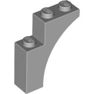 Brick With Bow 1X3X3 - Medium Stone Grey