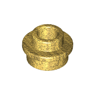 Pl.Round 1X1 W. Throughg. Hole - Warm Gold