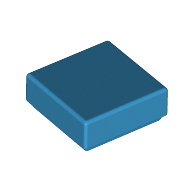 Flat Tile 1X1 - Dark Azur