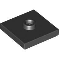 Plate 2X2 W 1 Knob - Black