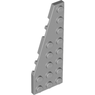 Left Plate 3X8 W/Angle - Medium Stone Grey