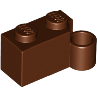 Hinge 1X2 Lower Part - Reddish Brown