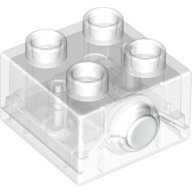 Brick 2X2, W/ Light, No. 1 - Transparent